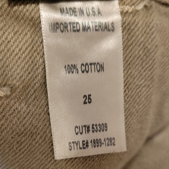 Citizens of Humanity Noelle Surplus Army Green Tan High Waist Paper Bag Waist 25 - Picture 6 of 15